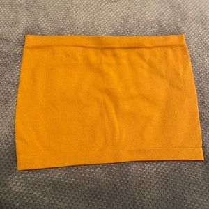 yellow mustard tube top